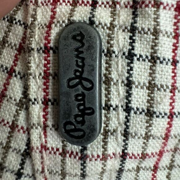 Pepe Jeans London Pants Checks Jeepster 5/6 Preppy Hipster Heritage Button Fly - Picture 6 of 12